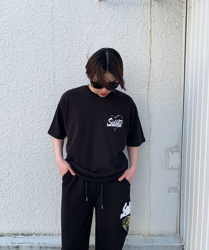 ハートサガラ刺繍半袖Tee