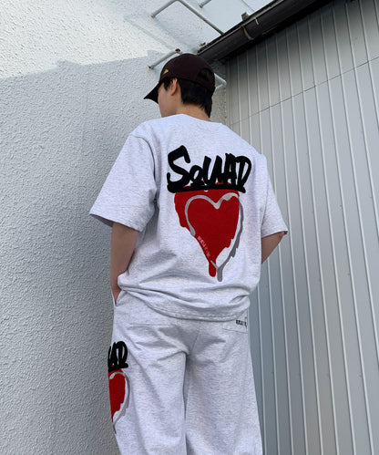 ハートサガラ刺繍半袖Tee