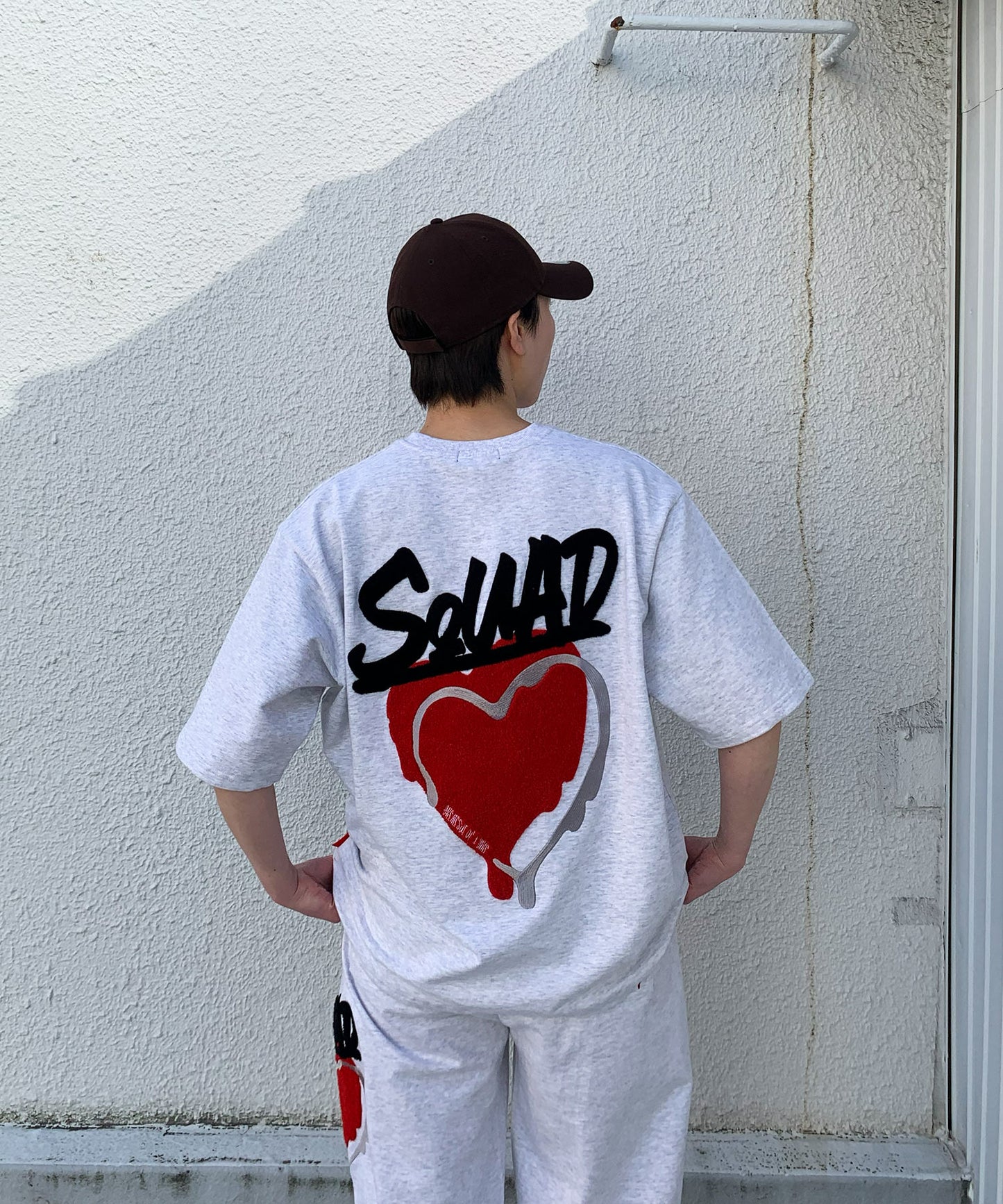 ハートサガラ刺繍半袖Tee