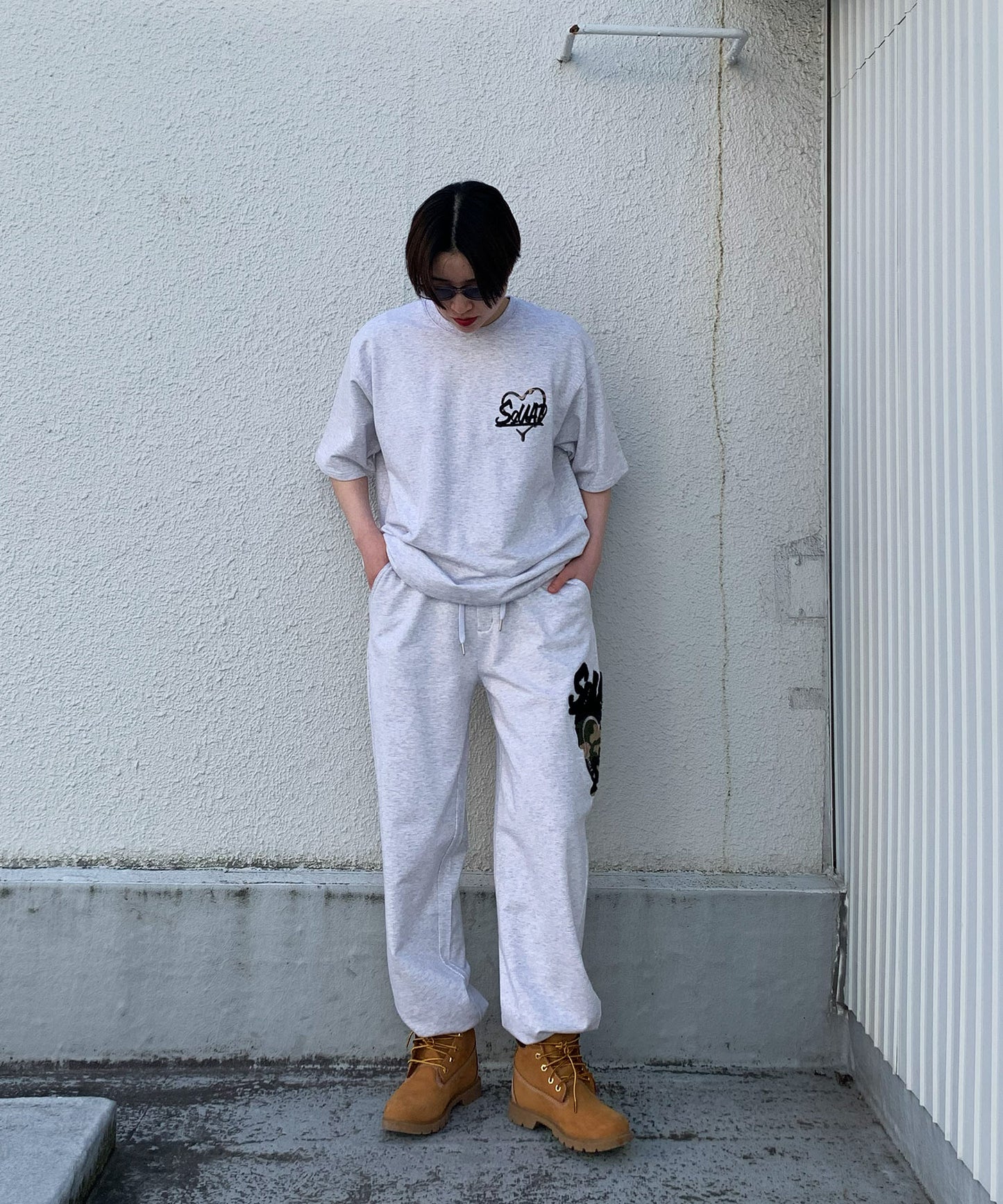 ハートサガラ刺繍セットアップ
