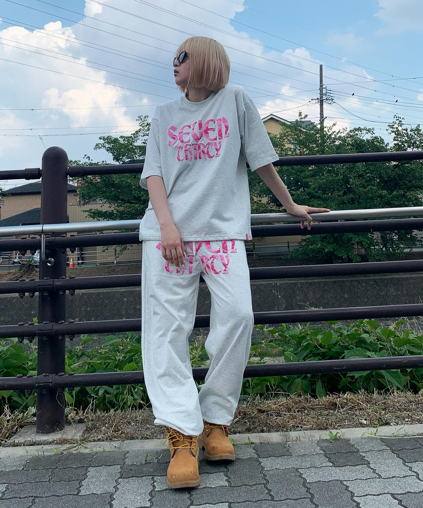 カモフラ発泡プリントセットアップ