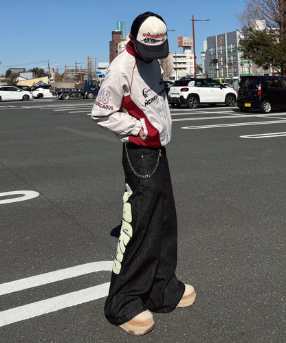 バックアーチロゴデニムパンツ