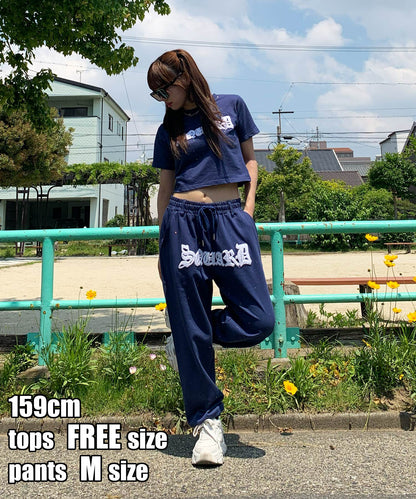 グリッターラメサガラ刺繍セットアップ