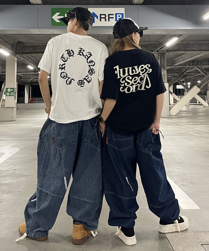 ステッチデザインバルーンパンツ