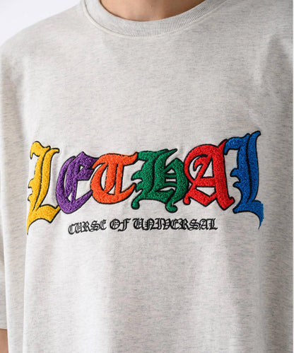 サガラ刺繍マルチカラーロゴTシャツ
