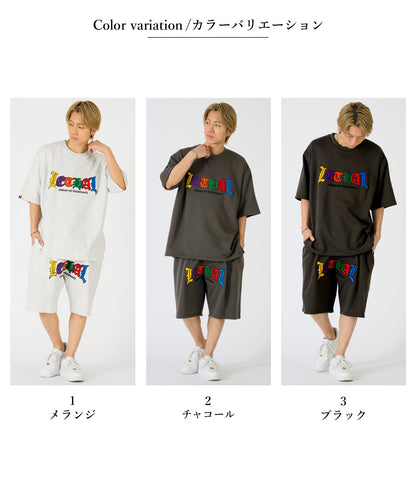 サガラ刺繍マルチカラーショートパンツ