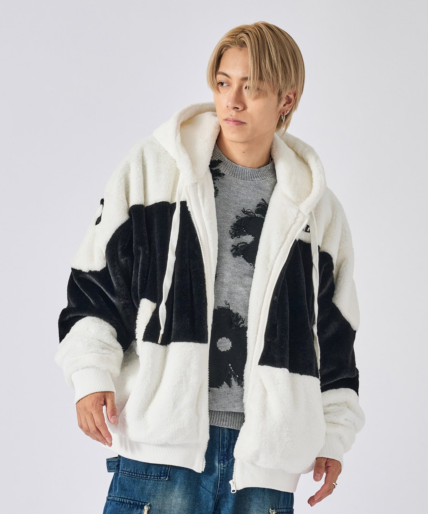 ビッグファー切り替えブルゾン
