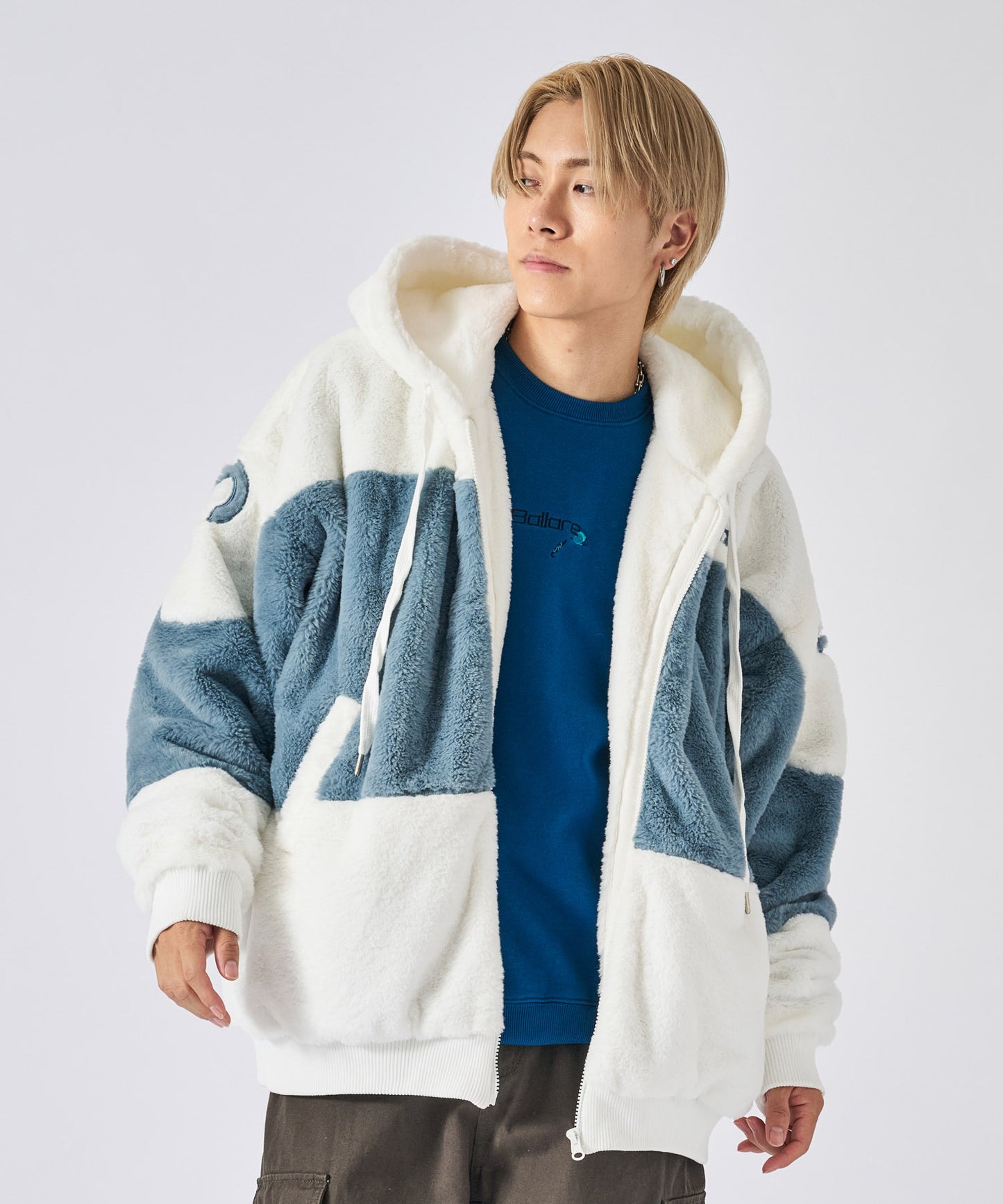 ビッグファー切り替えブルゾン