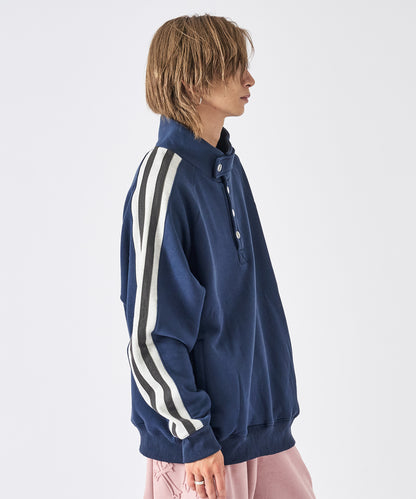 ハーフボタンスウェット