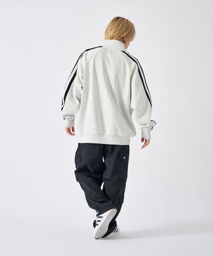 ハーフボタンスウェット