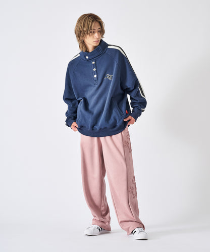 ハーフボタンスウェット