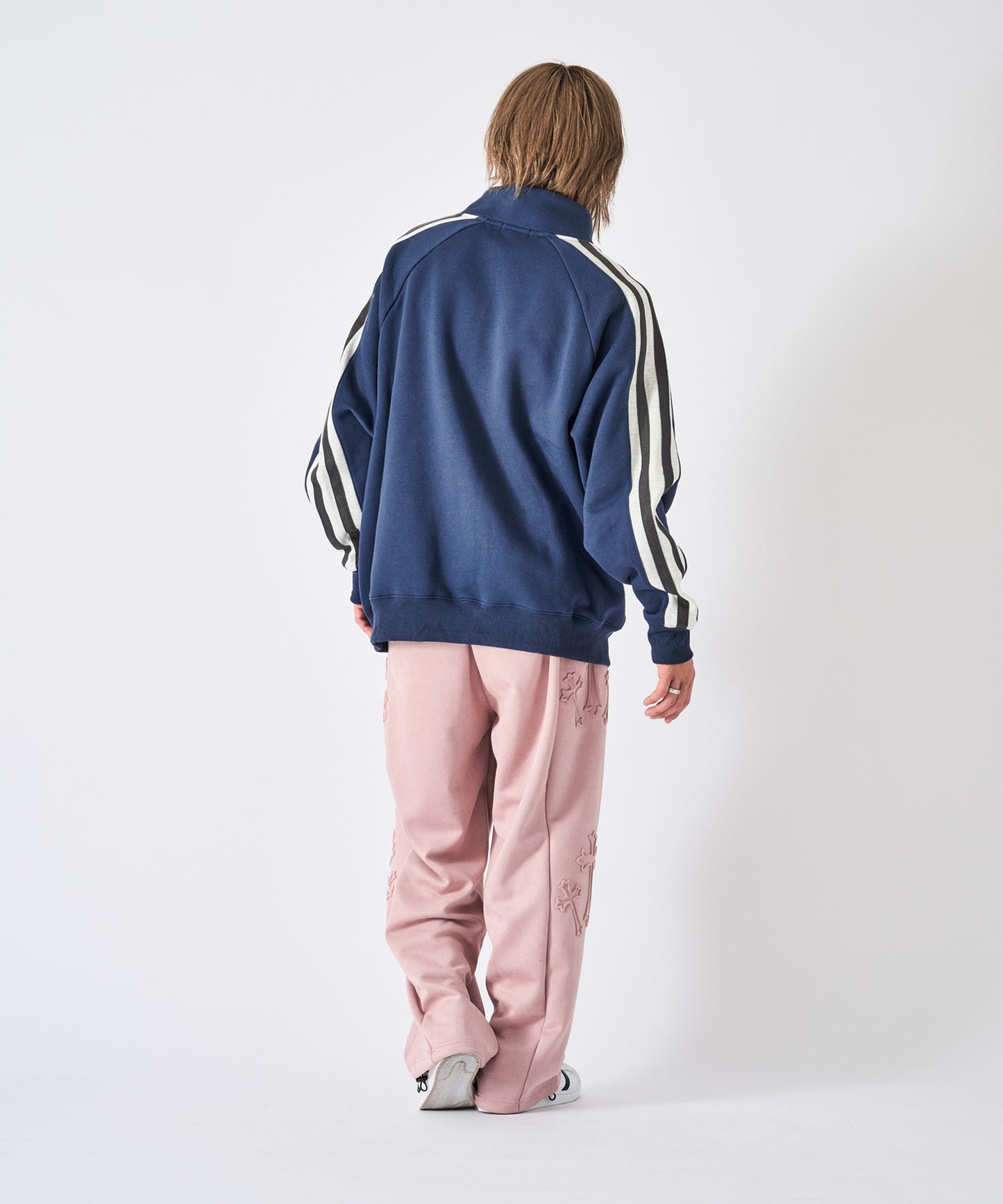 ハーフボタンスウェット