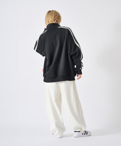 ハーフボタンスウェット