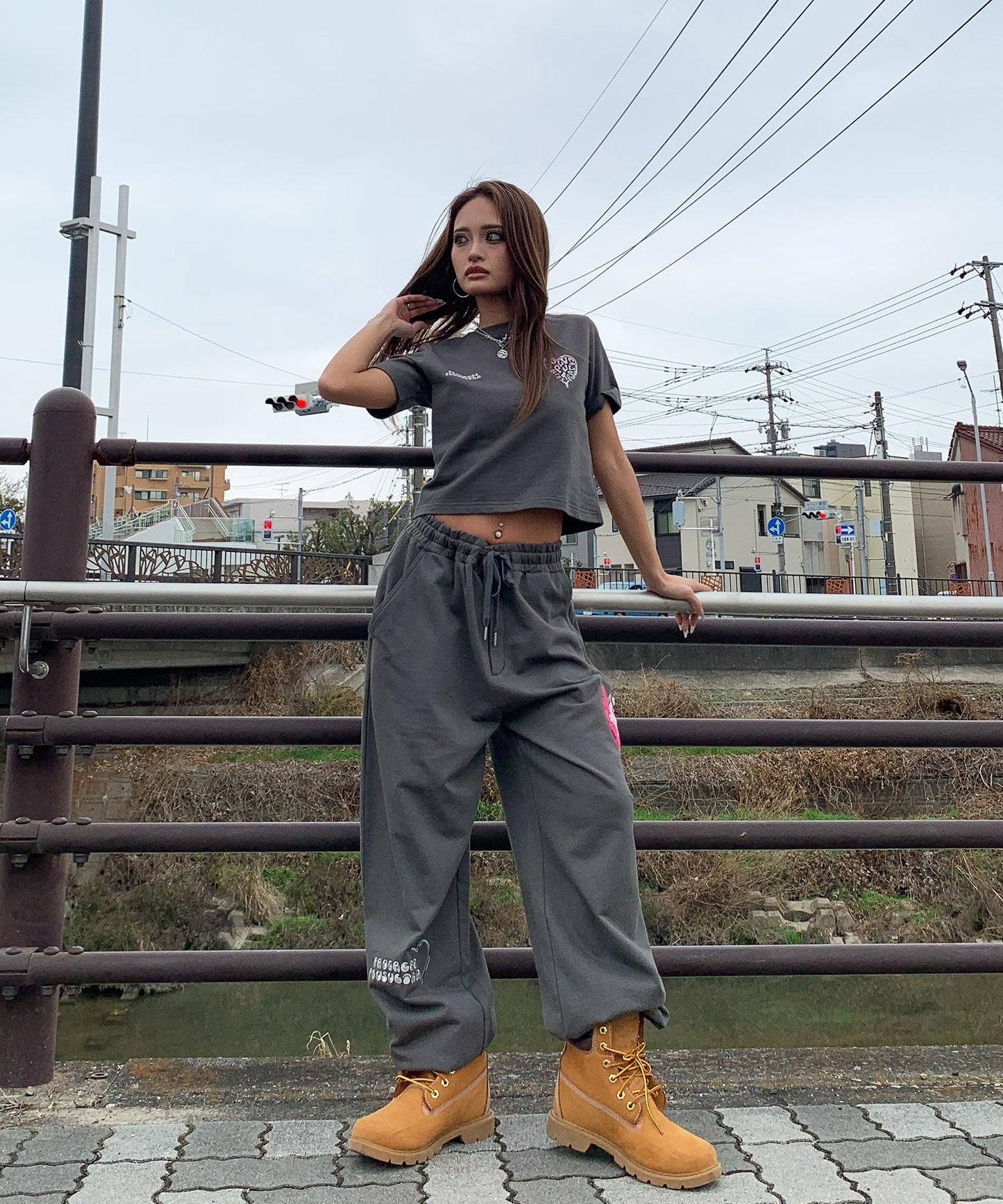 ハートサガラ刺繍セットアップ