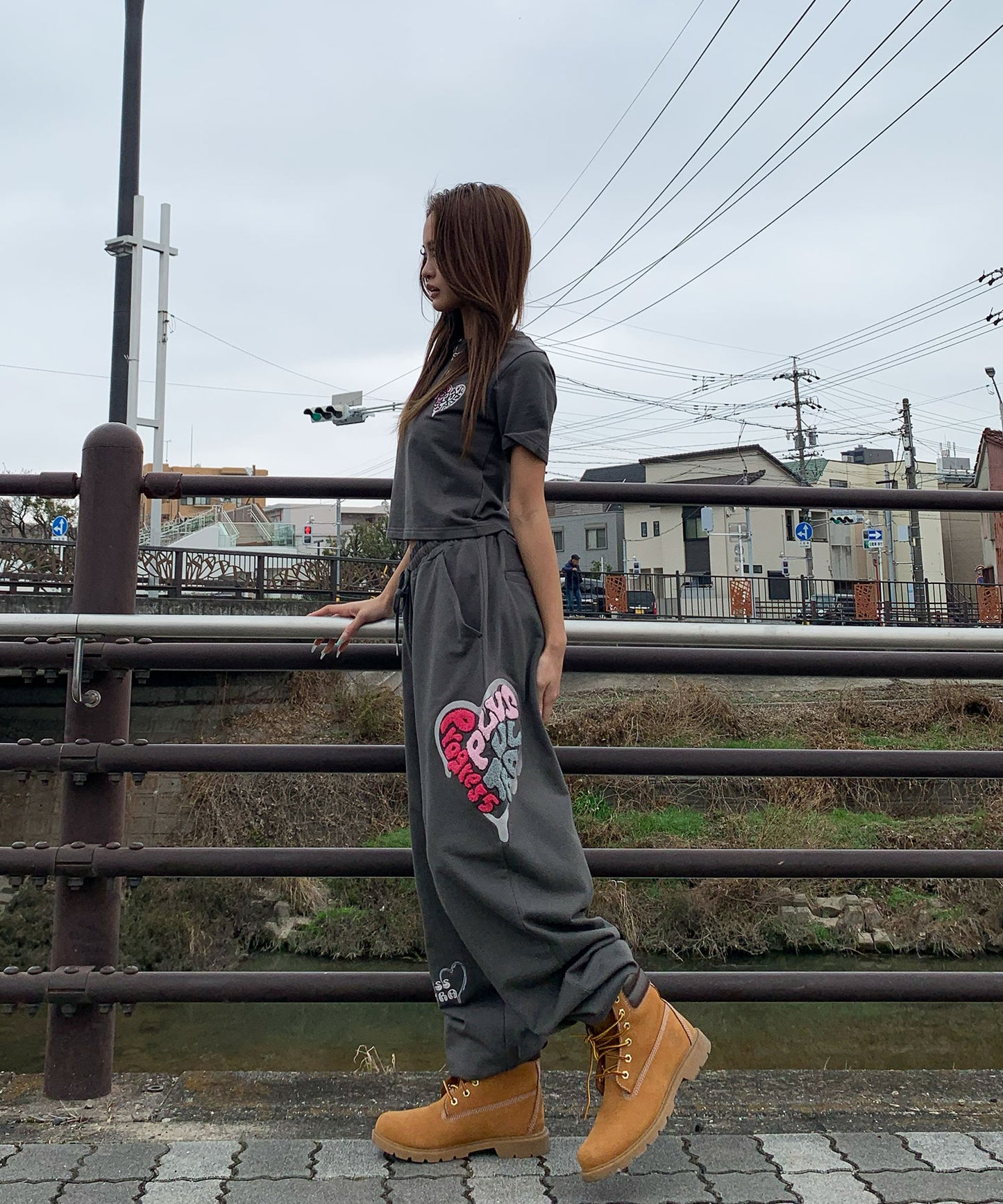 ハートサガラ刺繍セットアップ