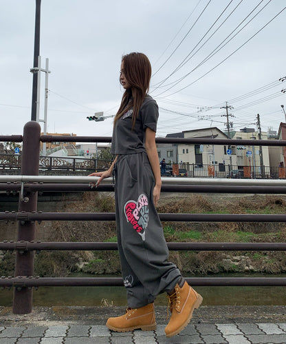 ハートサガラ刺繍セットアップ