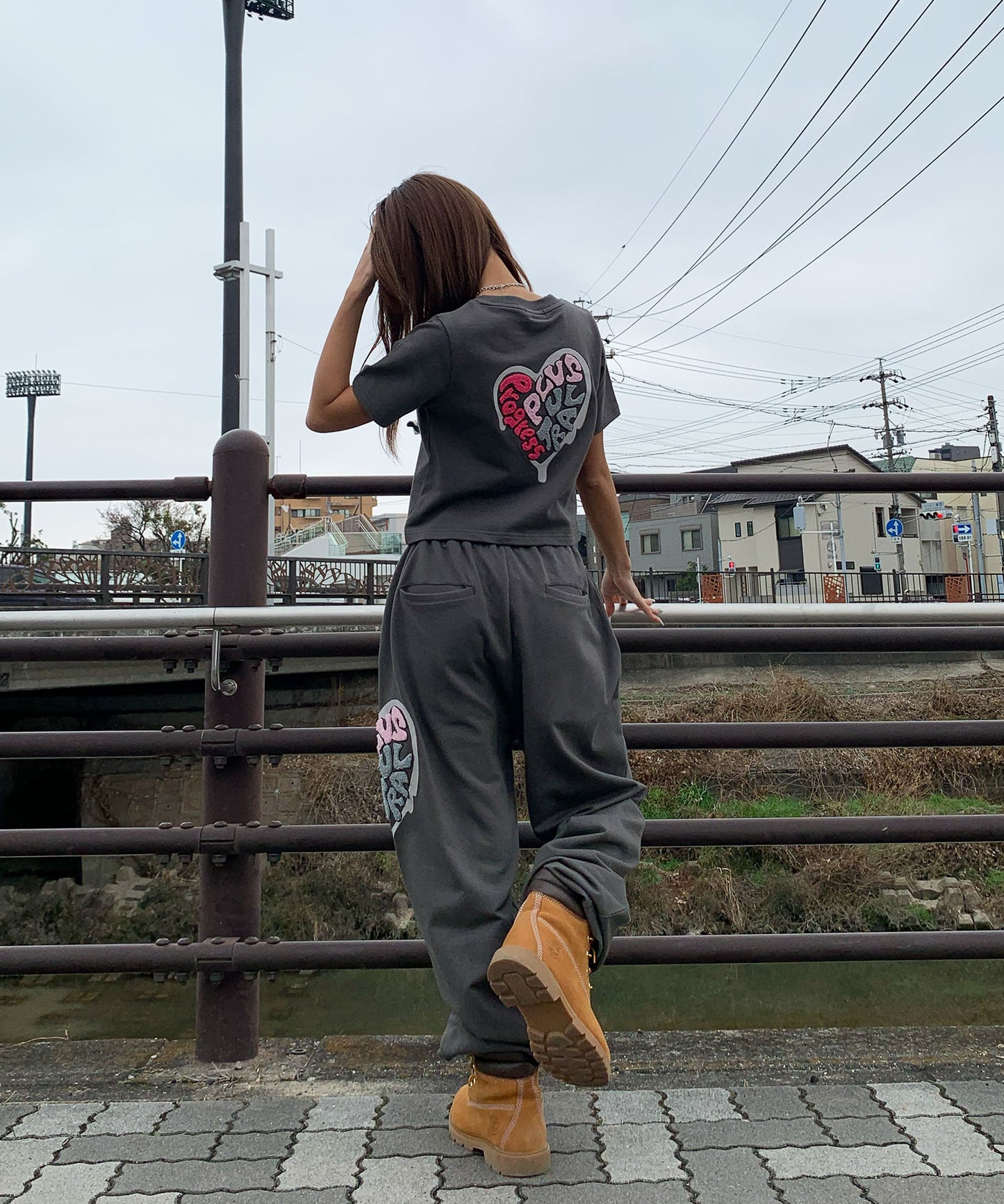 ハートサガラ刺繍セットアップ