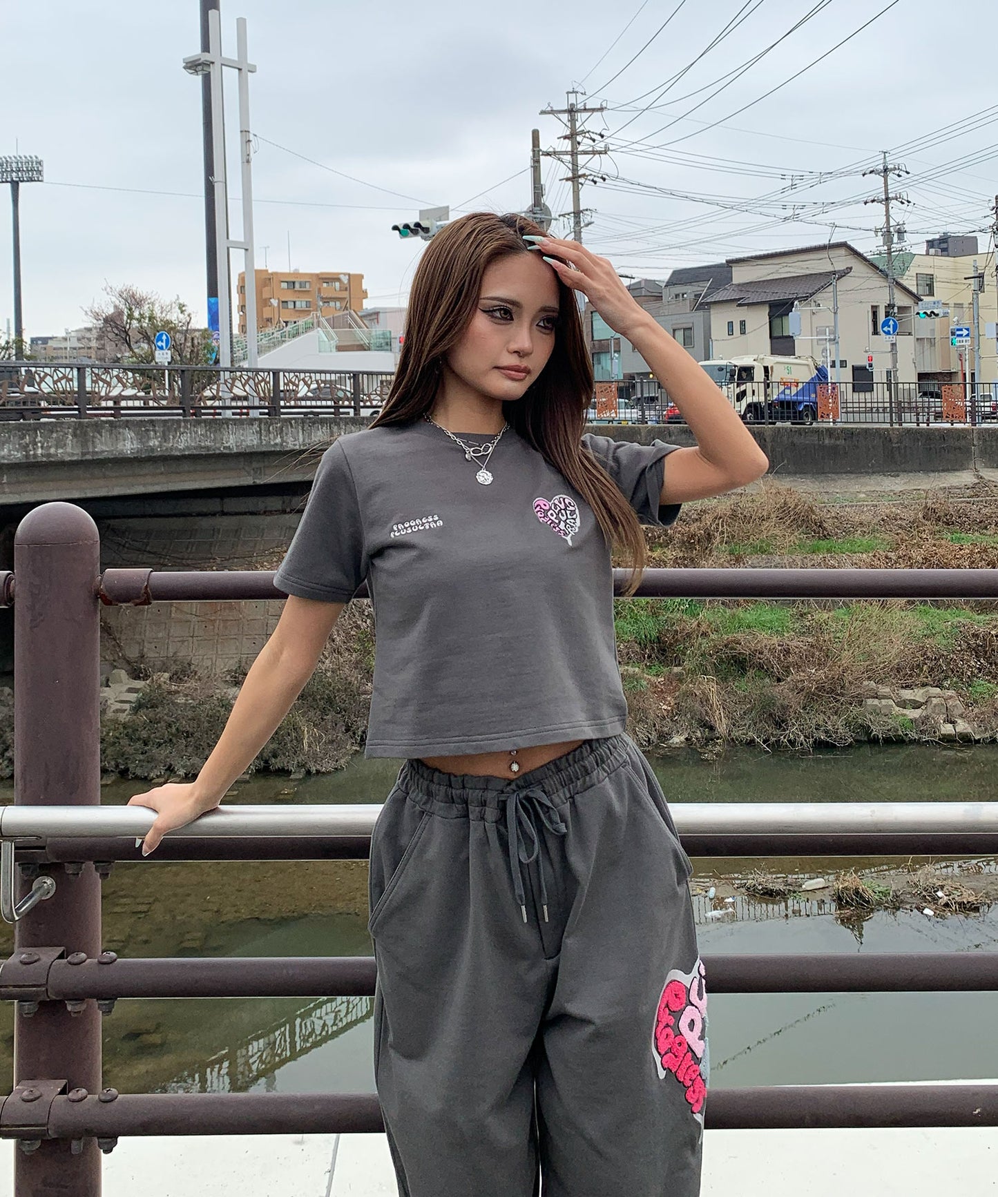 ハートサガラ刺繍セットアップ