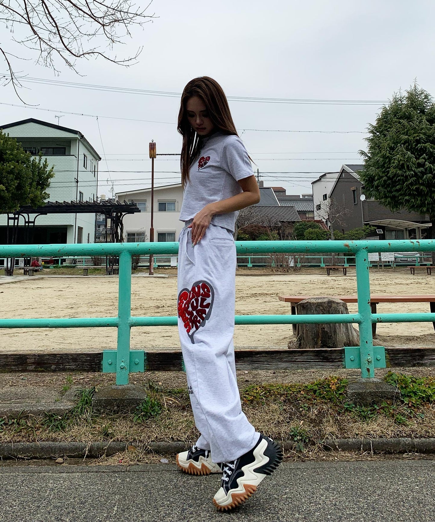 ハートサガラ刺繍セットアップ