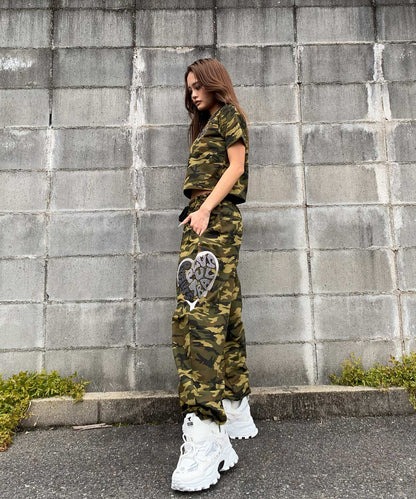 ハートサガラ刺繍セットアップ