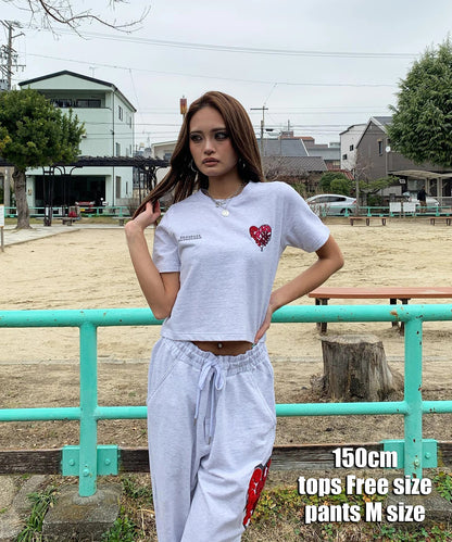 ハートサガラ刺繍セットアップ