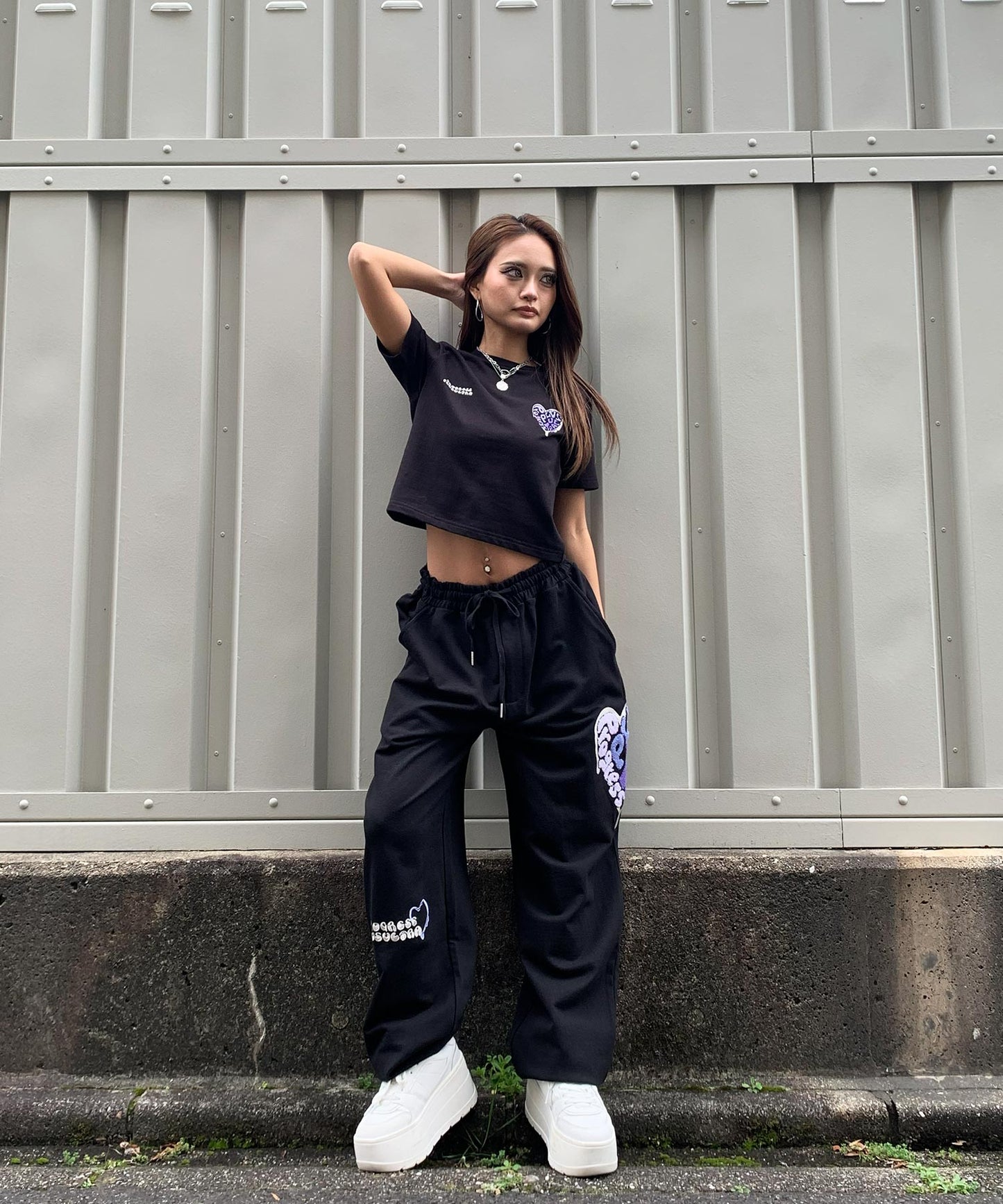 ハートサガラ刺繍セットアップ