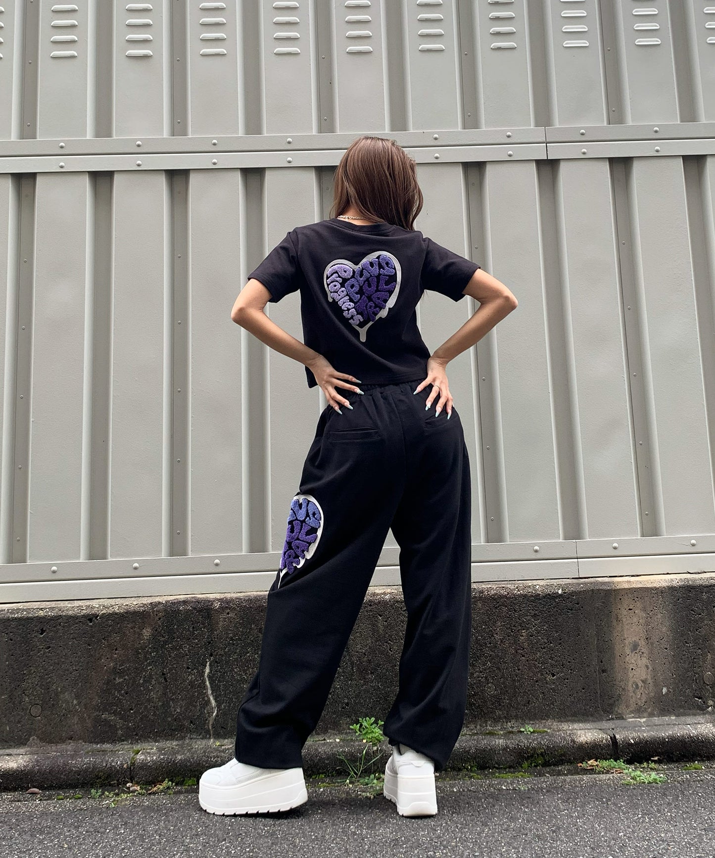 ハートサガラ刺繍セットアップ