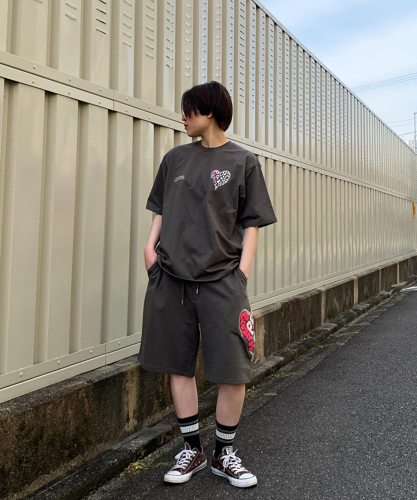 ハートサガラ刺繍セットアップ