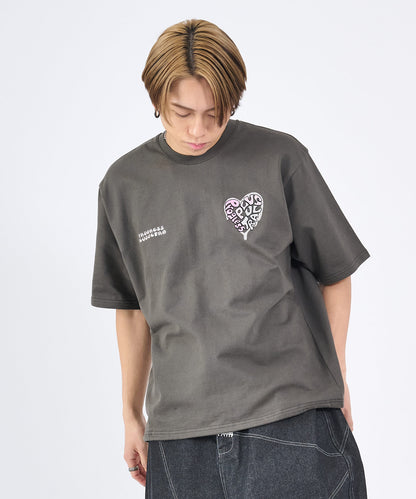 ハートサガラ刺繍半袖Tee