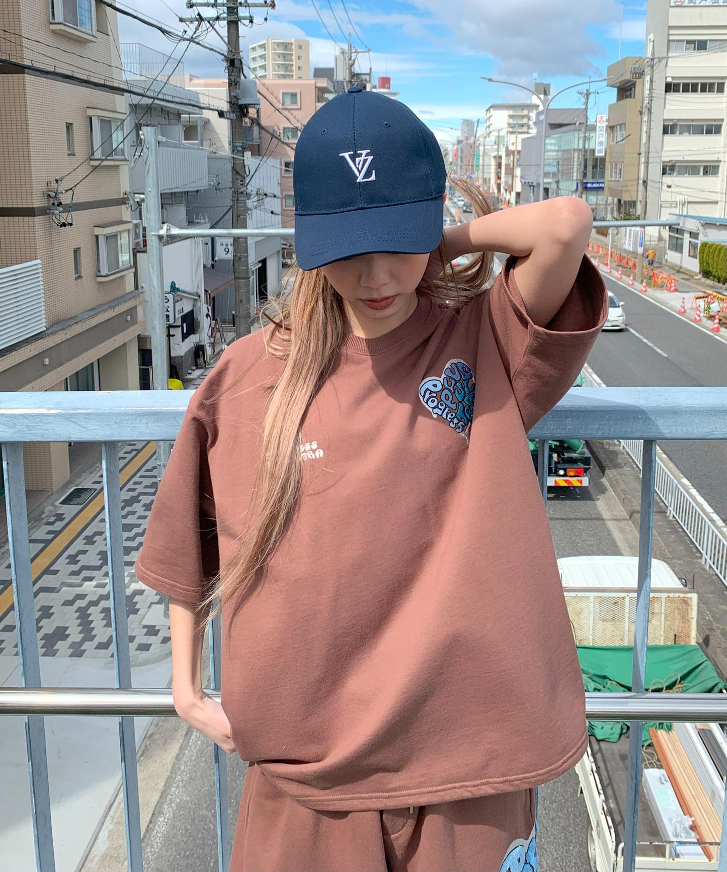 ハートサガラ刺繍半袖Tee