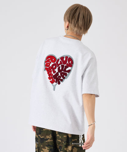ハートサガラ刺繍半袖Tee