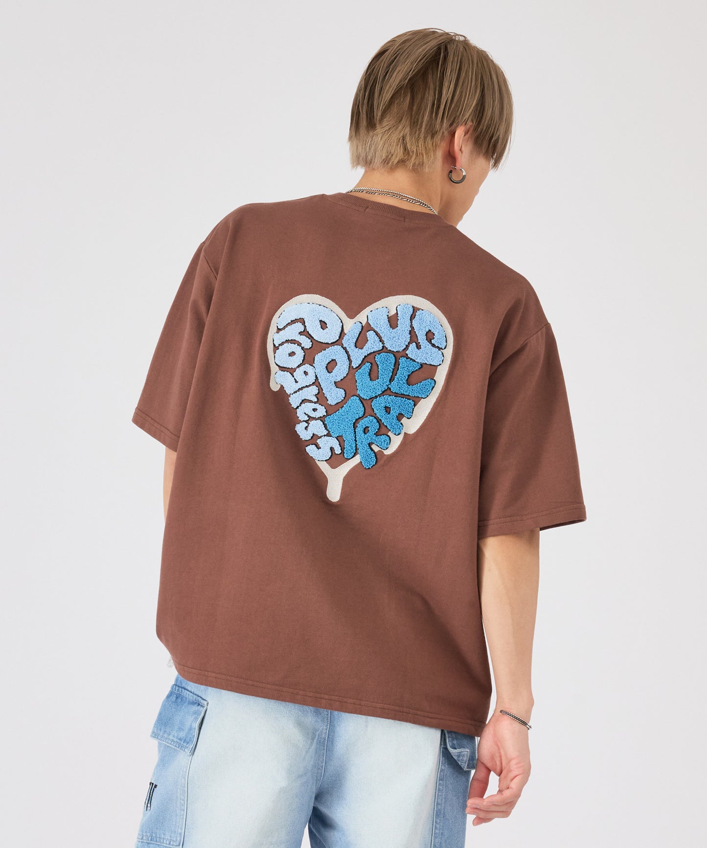 ハートサガラ刺繍半袖Tee