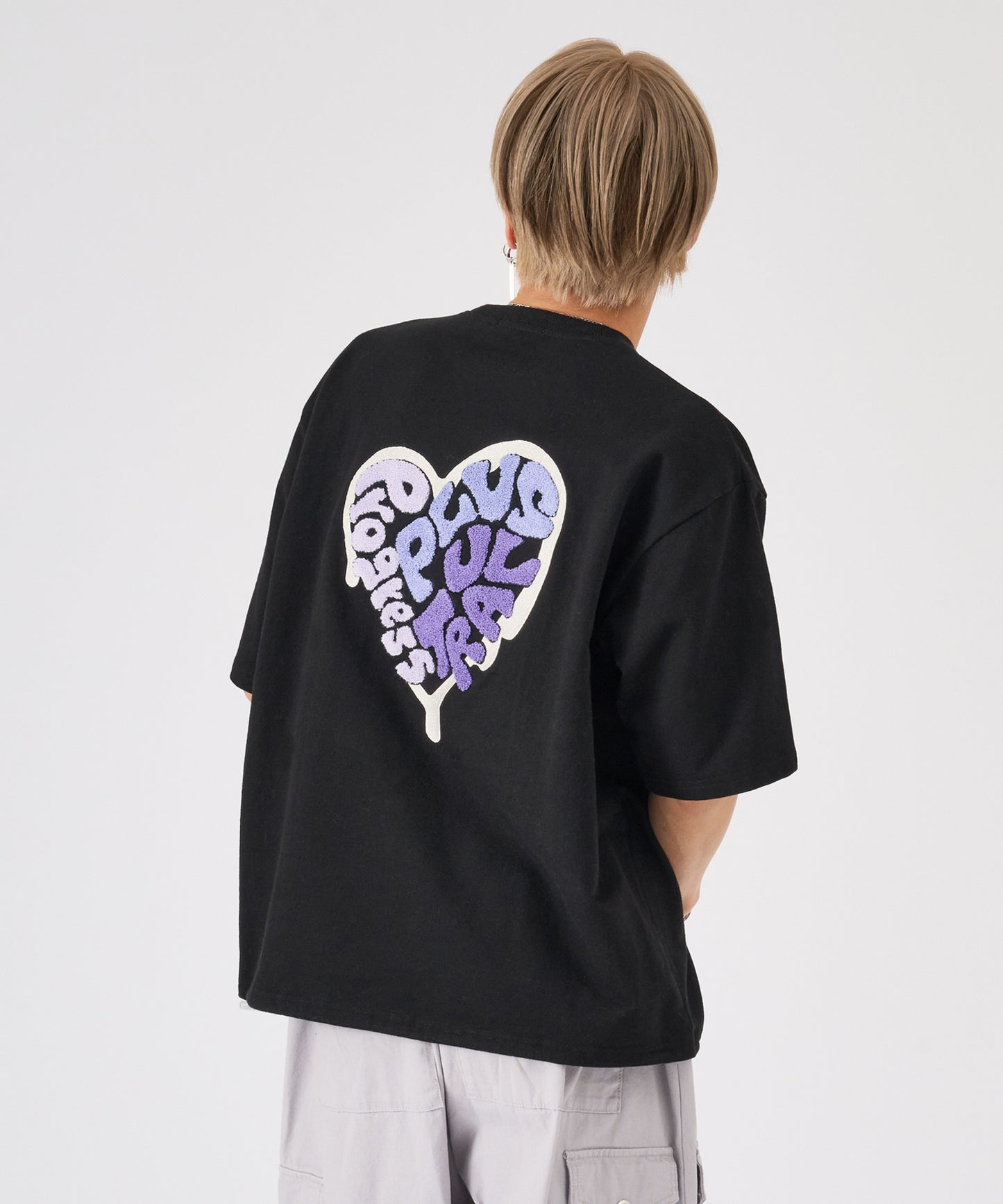 ハートサガラ刺繍半袖Tee
