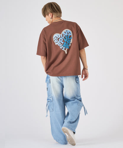 ハートサガラ刺繍半袖Tee