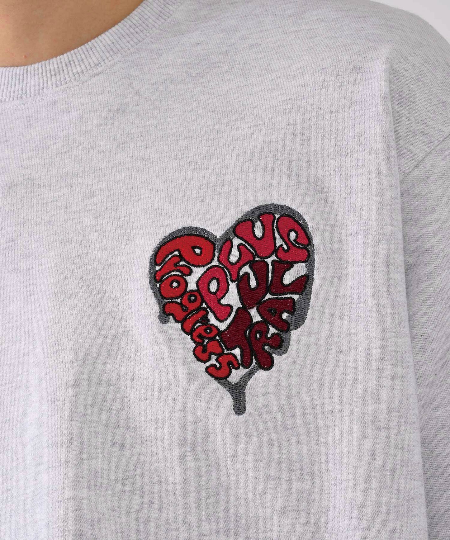 ハートサガラ刺繍半袖Tee