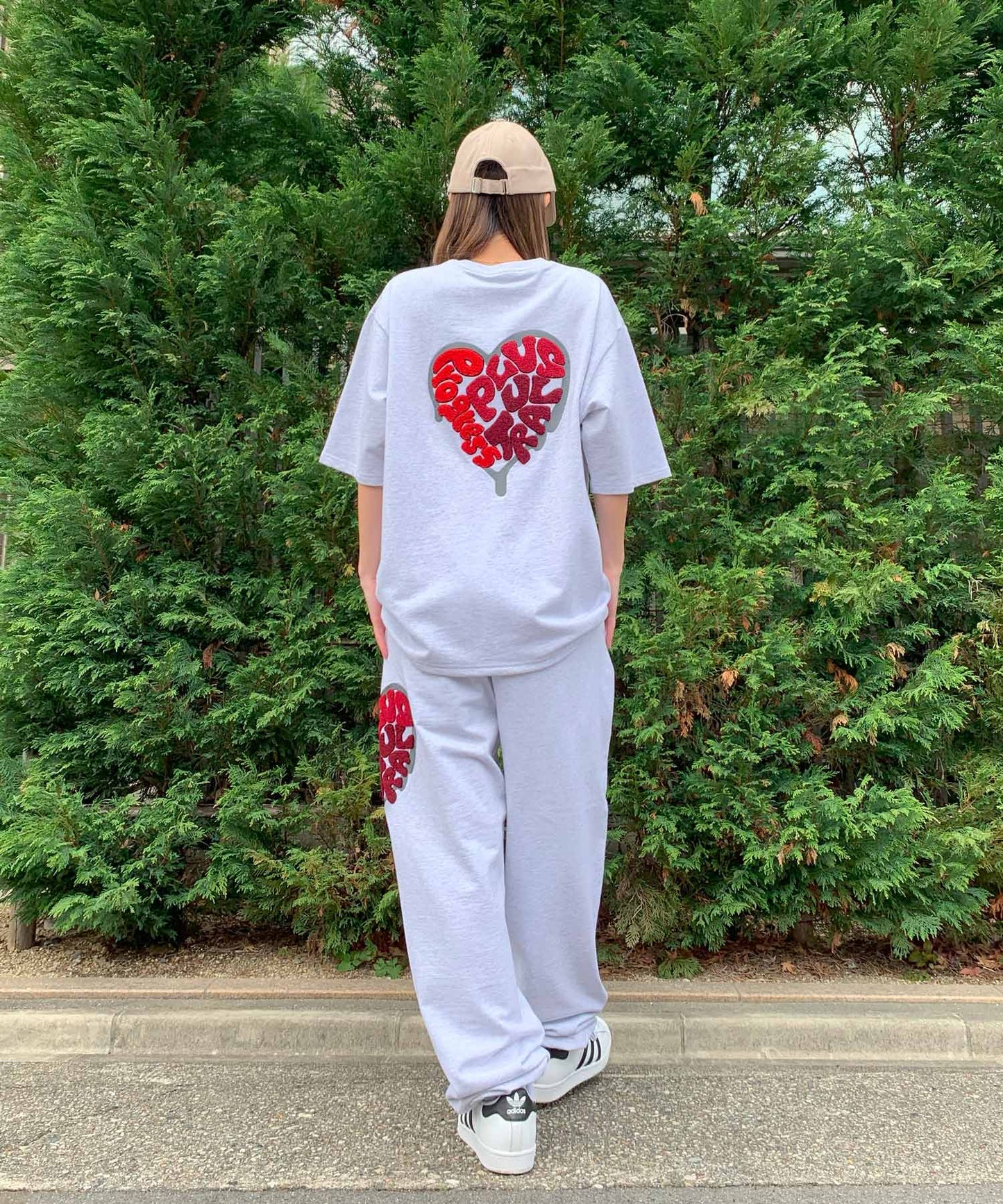 ハートサガラ刺繍パンツ