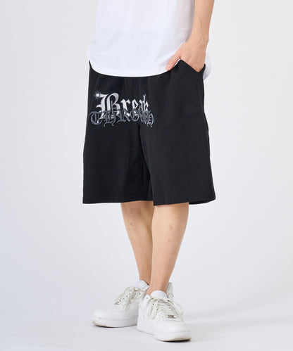 ロゴ刺繍ショートパンツ