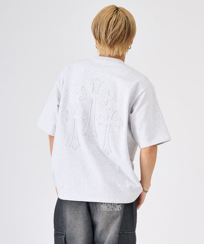 クロスエンボス半袖Tee