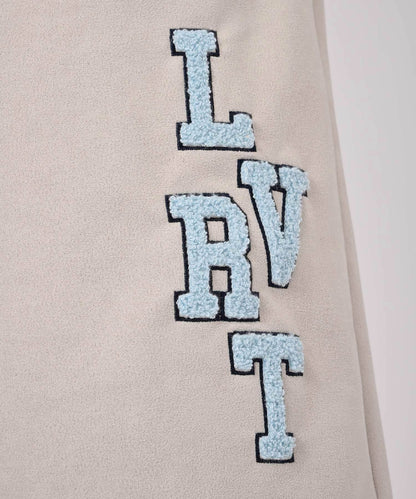 スエード　サガラ刺繍セットアップ