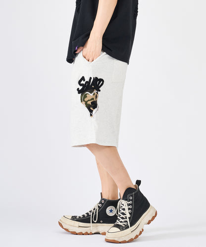 ハートサガラ刺繍ショートパンツ