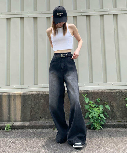バックアーチロゴデニムパンツ