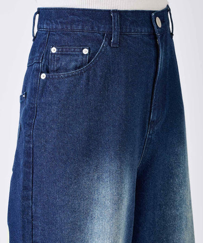 バックアーチロゴデニムパンツ