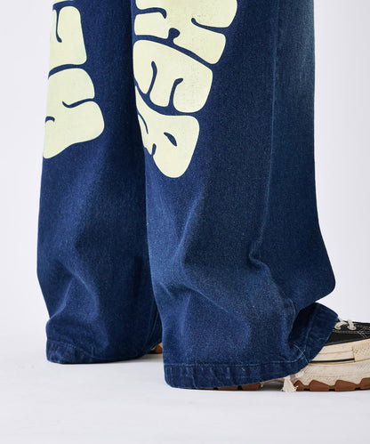 バックアーチロゴデニムパンツ