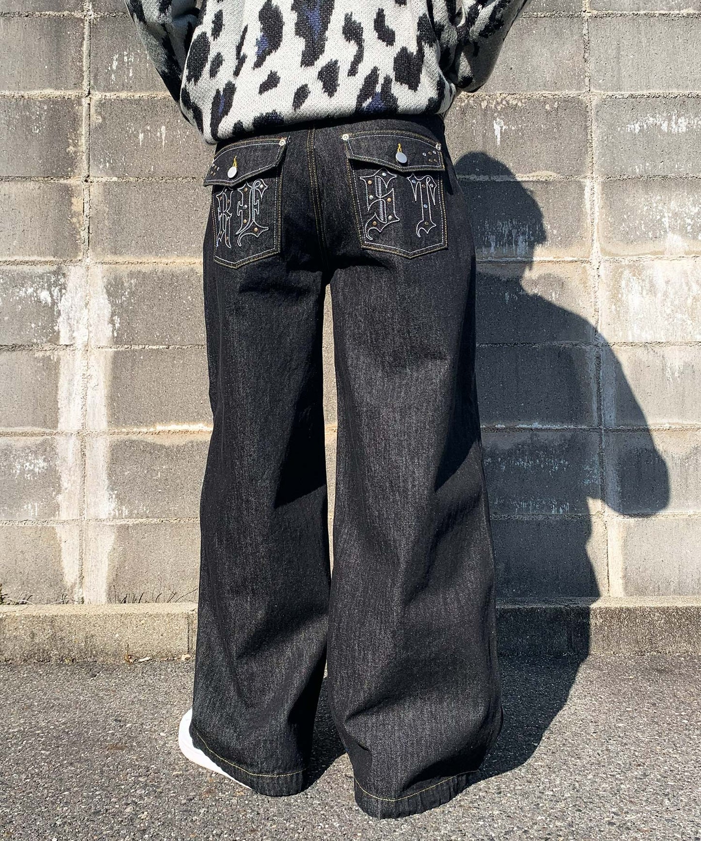 デザインポケットデニムパンツ