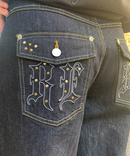 デザインポケットデニムパンツ