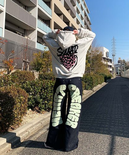 バックアーチロゴデニムパンツ