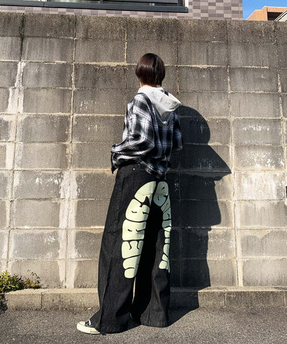 バックアーチロゴデニムパンツ