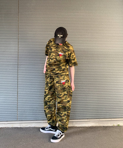 ハートワンポイントロゴ刺繍セットアップ