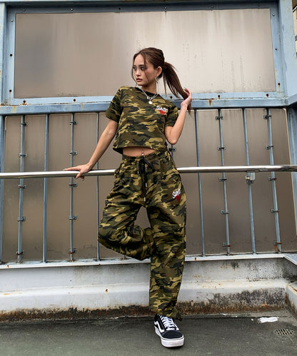 ハートワンポイントロゴ刺繍セットアップ