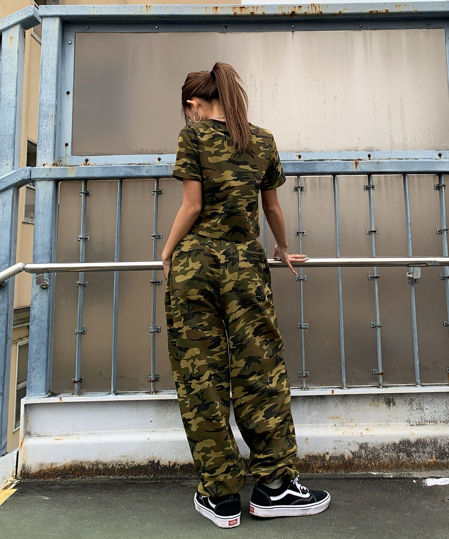 ハートワンポイントロゴ刺繍セットアップ